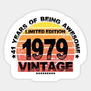 41 Year Old Gifts Vintage 1979 Limited Edition 41 th Birthday Sticker